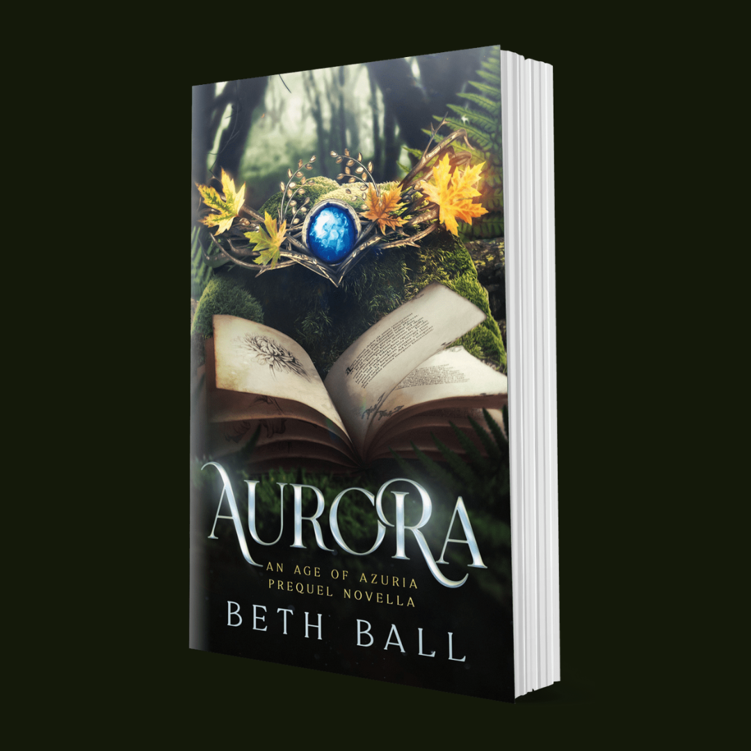 Book titled 'Aurora' by Beth Ball with a fantasy design on the cover